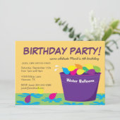 Invitation de partie de ballon d'eau (Debout devant)