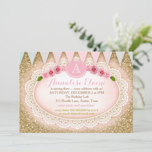 Invitation de partie de bannière de napperon de (Debout devant)