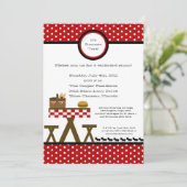 invitation de partie de barbecue d'été du (Debout devant)