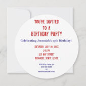 Invitation de partie de base-ball de thème de (Dos)