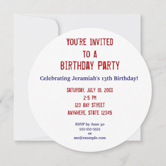 Invitation de partie de base-ball de thème de (Dos)