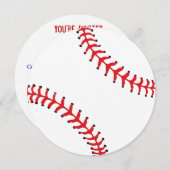 Invitation de partie de base-ball de thème de (Devant / Derrière)