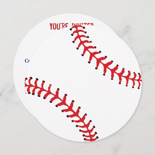 Invitation de partie de base-ball de thème de (Devant / Derrière)