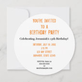 Invitation de partie de basket-ball de thème de (Dos)