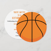 Invitation de partie de basket-ball de thème de (Devant / Derrière)