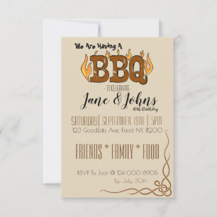 Invitation de partie de BBQ