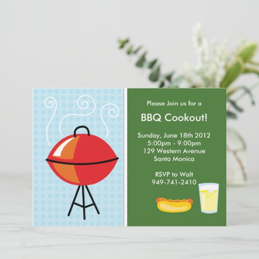 Invitation de partie de BBQ (Debout devant)