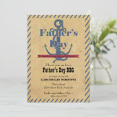 Invitation de partie de BBQ d'Ancre de fête des (Debout devant)