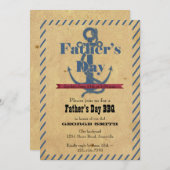 Invitation de partie de BBQ d'Ancre de fête des (Devant / Derrière)