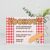 Invitation de partie de BBQ de barbecue avec le (Debout devant)