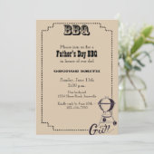 Invitation de partie de BBQ de fête des pères (Debout devant)