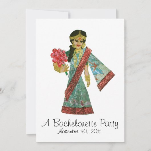 Invitation de partie de Bollywood Bachelorette (Devant)