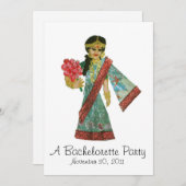 Invitation de partie de Bollywood Bachelorette (Devant / Derrière)