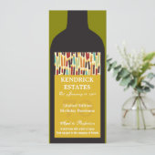 Invitation de partie de bouteille de vin d'or (Debout devant)