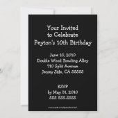 Invitation de partie de bowling (Dos)