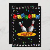 Invitation de partie de bowling (Devant / Derrière)