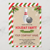 Invitation de partie de bowling de vacances (Devant / Derrière)