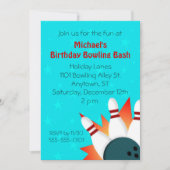 Invitation de partie de bowling d'illustration de (Devant)