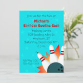Invitation de partie de bowling d'illustration de (Debout devant)