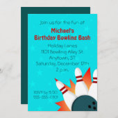 Invitation de partie de bowling d'illustration de (Devant / Derrière)