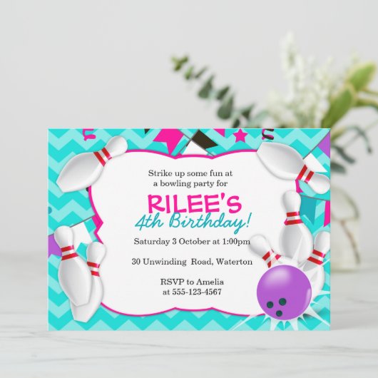 Invitation de partie de bowling - FILLES (Debout devant)