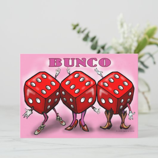 Invitation de partie de Bunco (Debout devant)