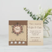 Invitation de partie de café, de tasse et (Debout devant)