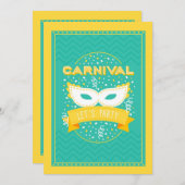 Invitation de partie de carnaval (Devant / Derrière)