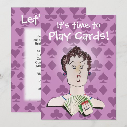 Invitation de partie de carte (Devant / Derrière)