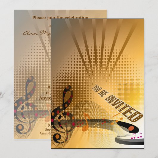 Invitation de partie de célébration (Devant / Derrière)