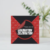 Invitation de partie de célébration d'obtention du (Debout devant)