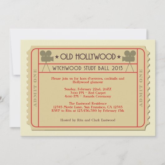 Invitation de partie de cérémonie de remise des (Devant)