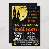 Invitation de partie de Chambre de Halloween (Devant / Derrière)