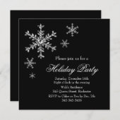 Invitation de partie de charme de vacances (noir) (Devant / Derrière)