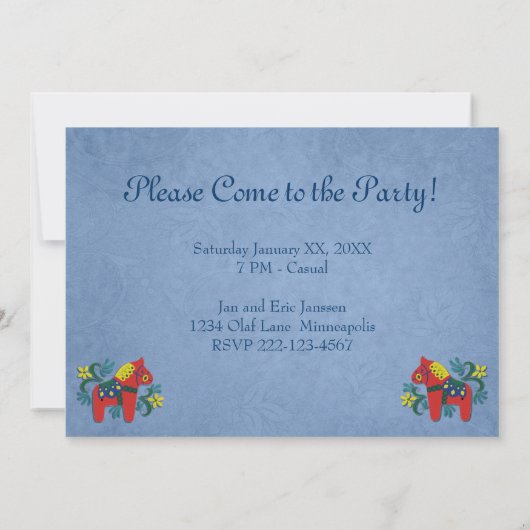 Invitation de partie de cheval de Dala (Dos)