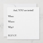 Invitation de partie de chèvre traditionnel : (Dos)