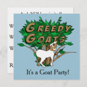 Invitation de partie de chèvre traditionnel : (Devant / Derrière)