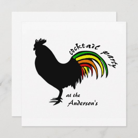 Invitation de partie de cocktail (Devant / Derrière)