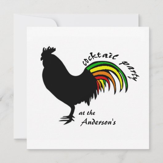 Invitation de partie de cocktail (Devant)