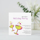 Invitation de partie de cocktails de vacances (Debout devant)