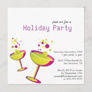 Invitation de partie de cocktails de vacances