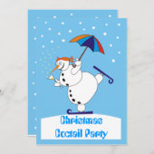 Invitation de partie de Coctail de Noël (Devant / Derrière)