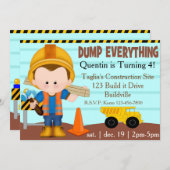 Invitation de partie de construction (Devant / Derrière)