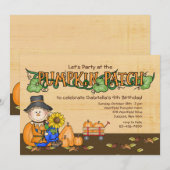 Invitation de partie de correction de citrouille (Devant / Derrière)