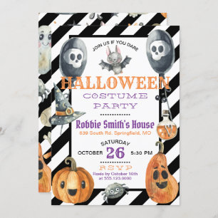 Invitation de partie de costume de Halloween
