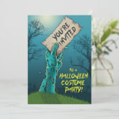 Invitation de partie de costume de Halloween de (Debout devant)