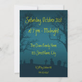 Invitation de partie de costume de Halloween de (Dos)