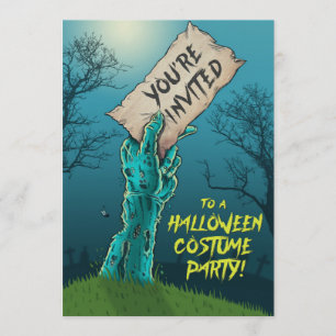 Invitation de partie de costume de Halloween de