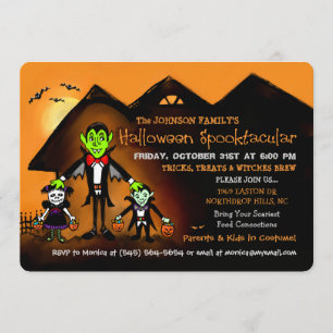 Invitation de partie de costume de Halloween de