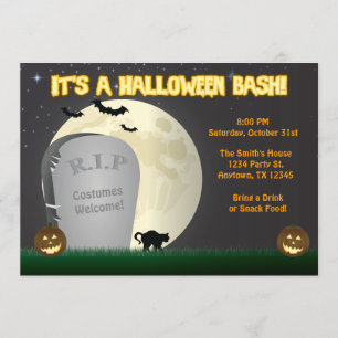 Invitation de partie de coup de Halloween